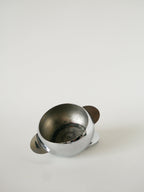 Petit Sucrier En Inox, Poignée Carrée,1970