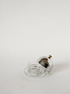 Beurrier En Métal Argenté, Laiton Et Verre, 1950