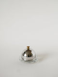 Beurrier En Métal Argenté, Laiton Et Verre, 1950