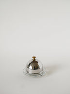 Beurrier En Métal Argenté, Laiton Et Verre, 1950