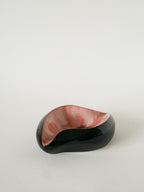 Vide-Poche En Céramique, Forme Libre, Noir Et Rose, 1970