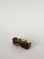 Vide-Poche En Céramique, Crabe, Marron Et Bleu, 1970