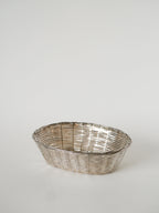Petite Panière Tressée En Métal Argenté, 1930