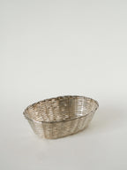 Petite Panière Tressée En Métal Argenté, 1930