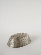Petite Panière Tressée En Métal Argenté, 1930