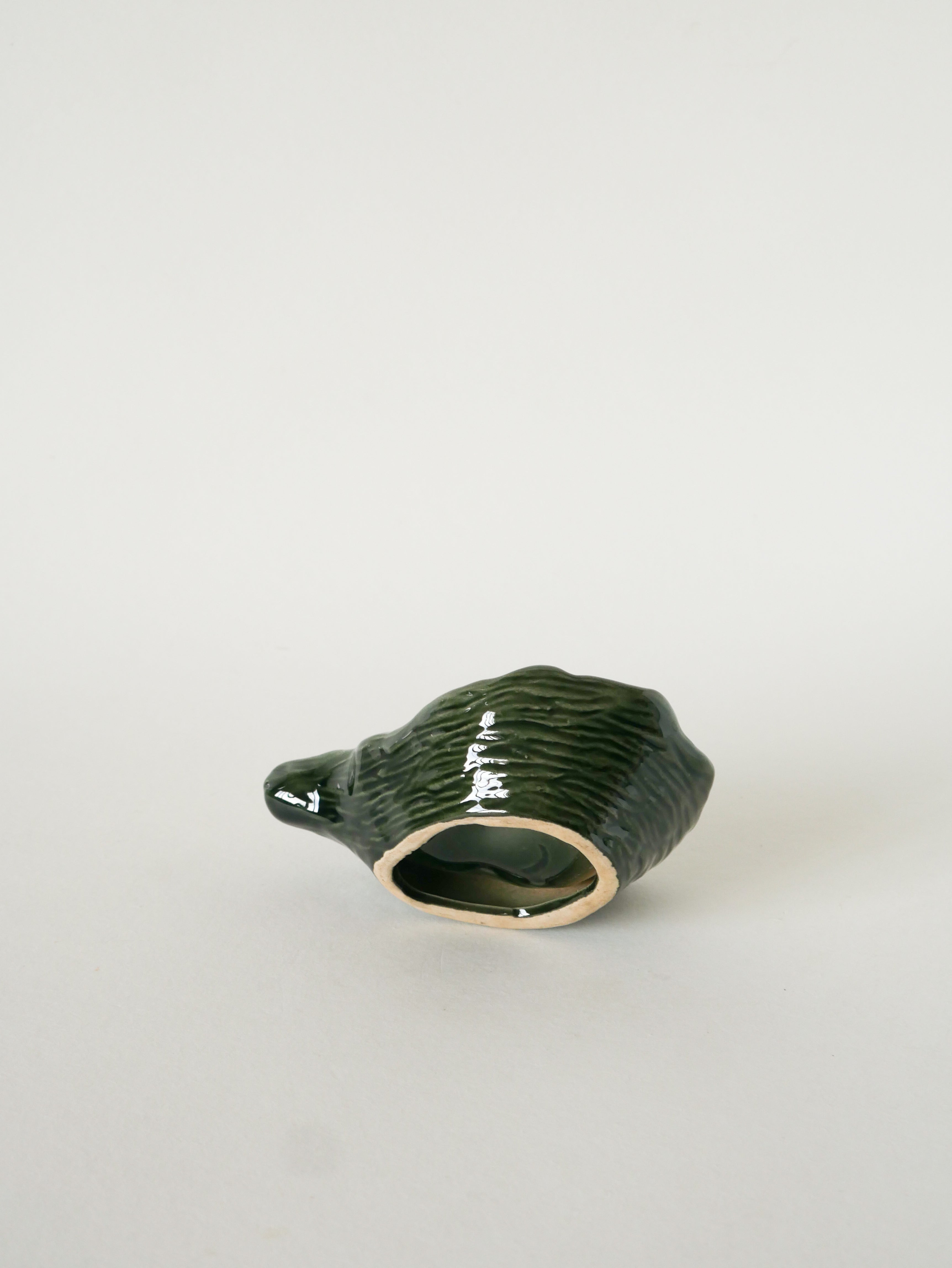 Vide-Poche En Barbotine, Huître, 1970 - 14.5 X 9 Cm