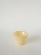 Grand Mortier Et Pilon En Albâtre, Crème, Motifs Fleurs, 1970