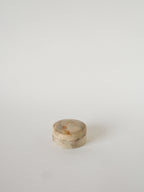 Petite Boîte En Albâtre, Forme Ronde, Beige, Design, 1970 - 7 Cm