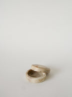 Petite Boîte En Albâtre, Forme Ronde, Beige, Design, 1970 - 7 Cm