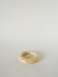 Vide-Poche En Onyx, Forme Ronde, Crème, Design, 1970 - 11.5 Cm