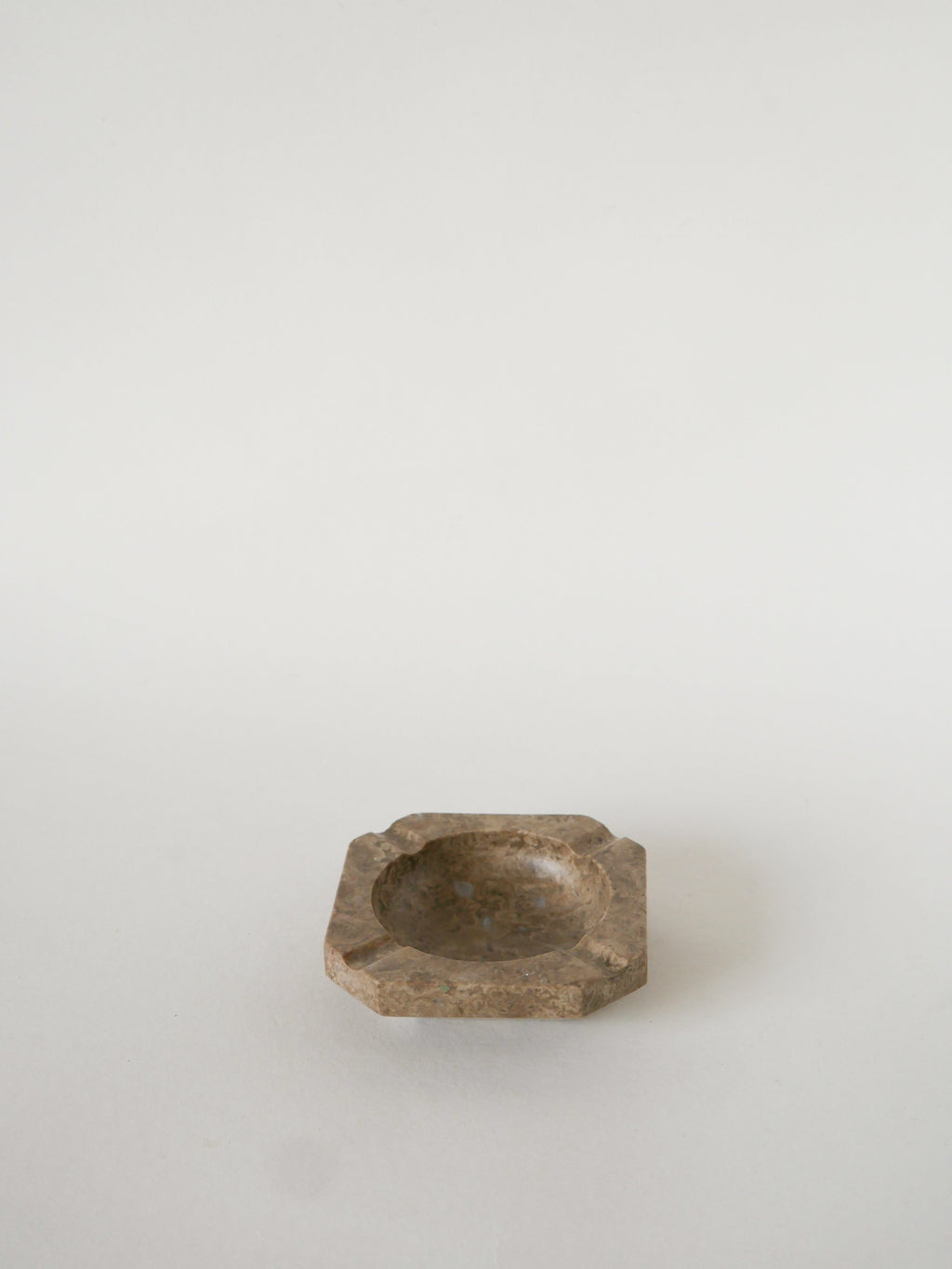 Cendrier En Marbre, Forme Hexagonale, Gris, 1970
