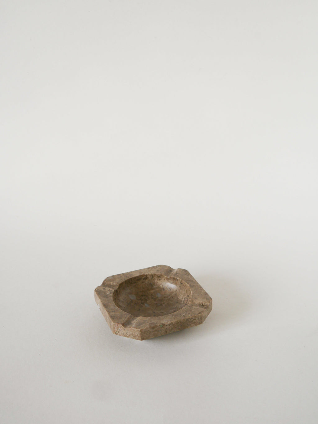 Cendrier En Marbre, Forme Hexagonale, Gris, 1970