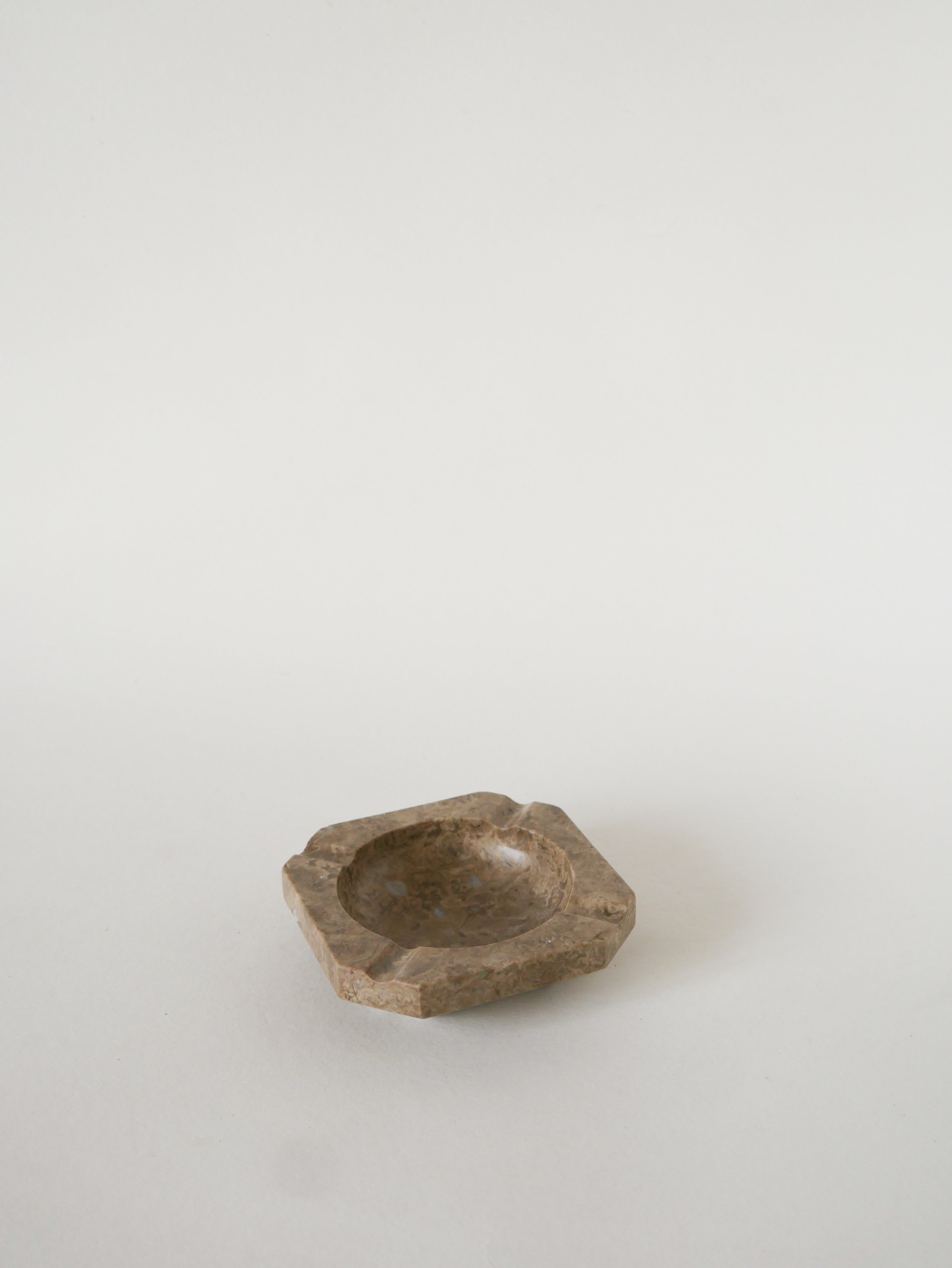 Cendrier En Marbre, Forme Hexagonale, Gris, 1970