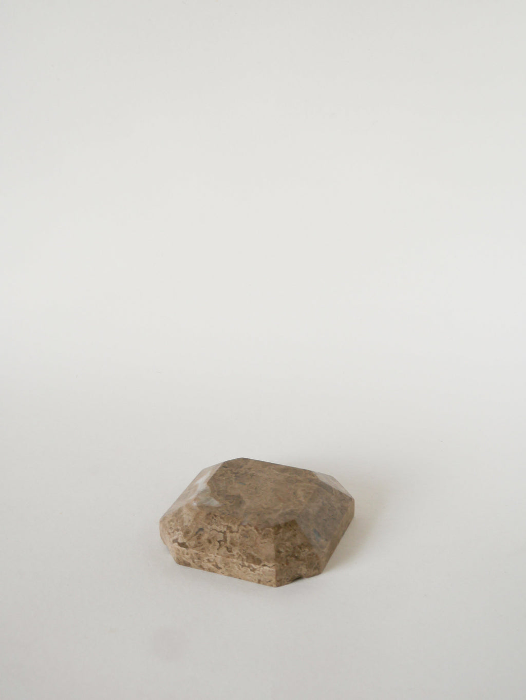 Cendrier En Marbre, Forme Hexagonale, Gris, 1970