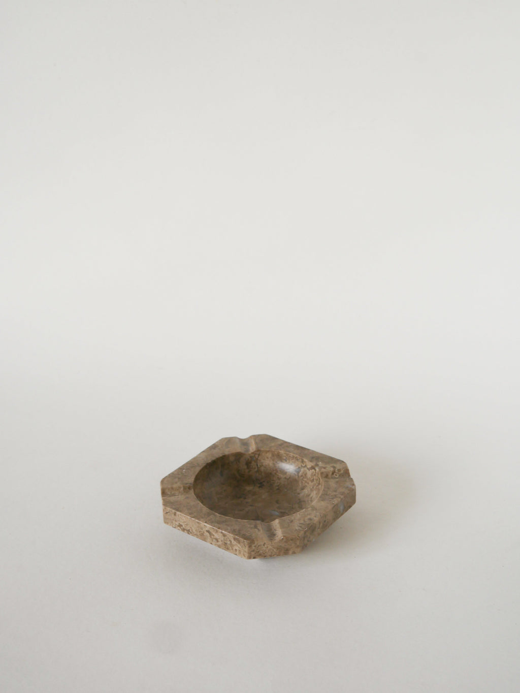 Cendrier En Marbre, Forme Hexagonale, Gris, 1970