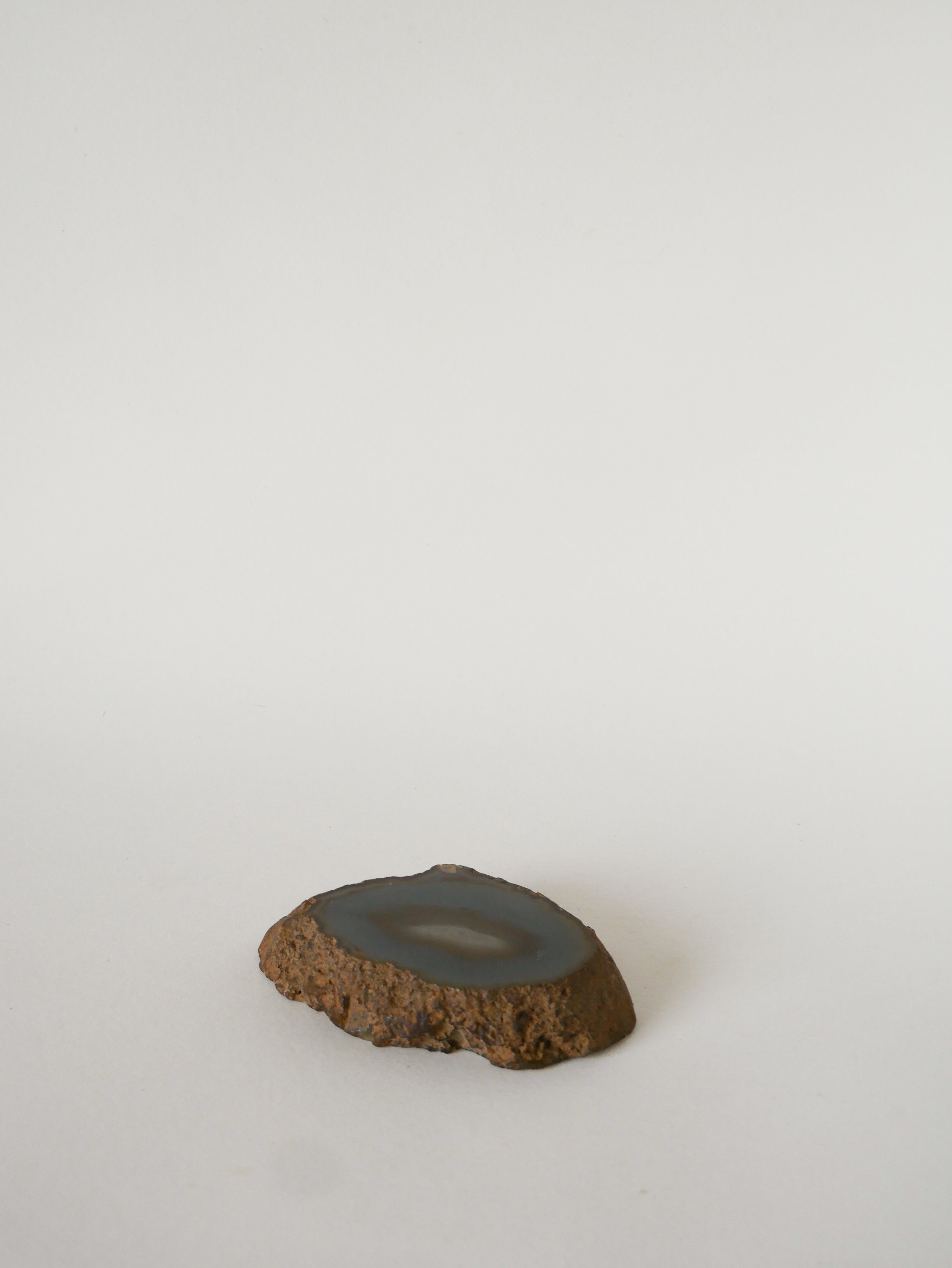 Cendrier En Albâtre, Forme Libre, Beige Et Violet, 1970