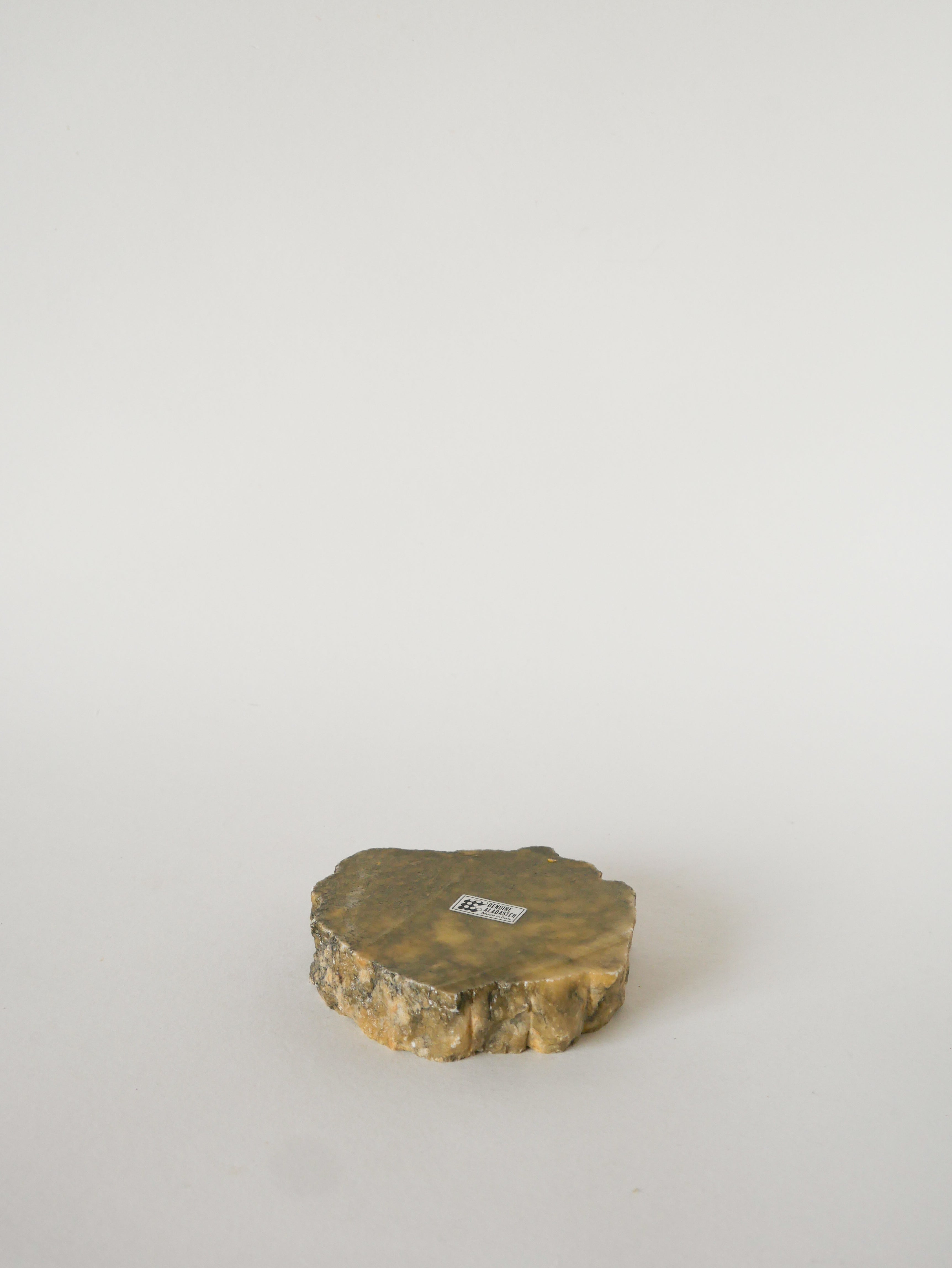Grand Cendrier En Albâtre, Forme Libre, Gris, Made In Germany, 1970
