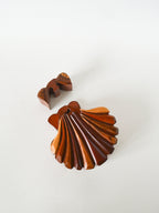 Boîte À Bijoux Puzzle En Bois, Forme Coquillage, 1960