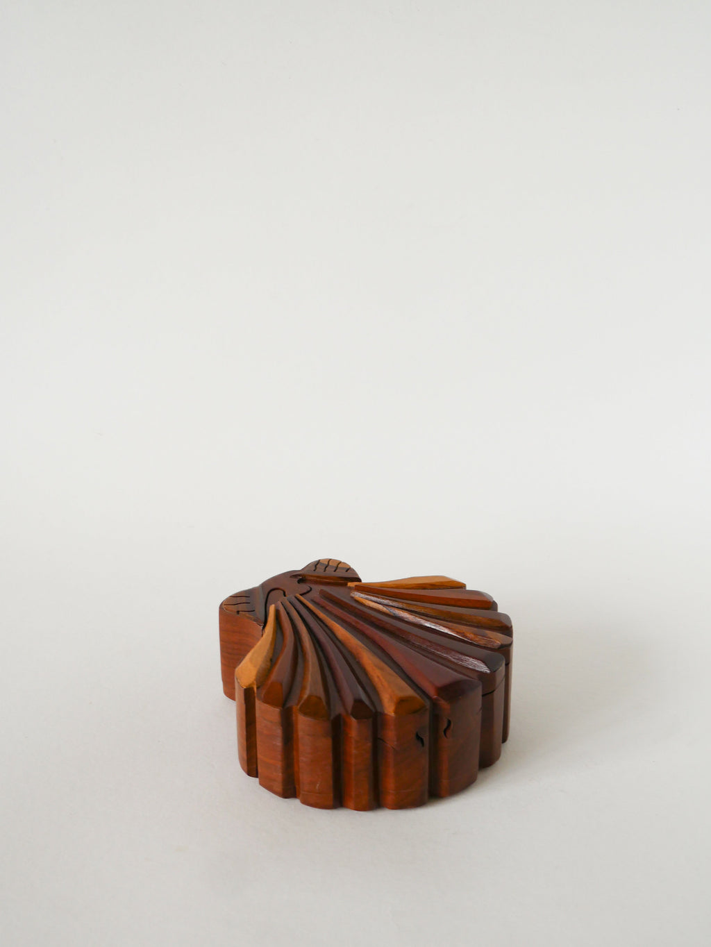 Boîte À Bijoux Puzzle En Bois, Forme Coquillage, 1960