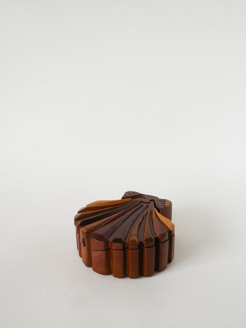 Boîte À Bijoux Puzzle En Bois, Forme Coquillage, 1960