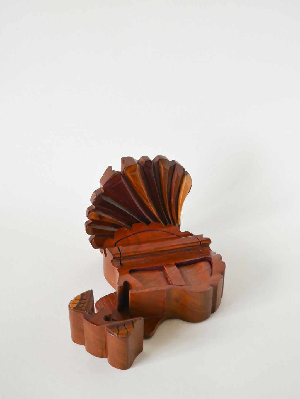 Boîte À Bijoux Puzzle En Bois, Forme Coquillage, 1960