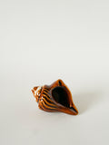 Vide-Poche Coquillage En Barbotine, Marron Clair, 1970 - 15 X 10 Cm
