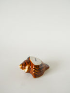 Vide-Poche Coquillage En Barbotine, Marron Clair, 1970 - 15 X 10 Cm
