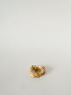 Vide-Poche En Albâtre, Forme Cœur, Beige Et Marron, 1970
