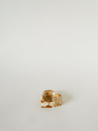 Vide-Poche En Albâtre, Forme Cœur, Beige Et Marron, 1970