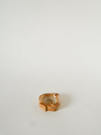 Vide-Poche En Albâtre, Forme Pique, Beige Et Marron, 1970
