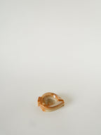 Vide-Poche En Albâtre, Forme Pique, Beige Et Marron, 1970