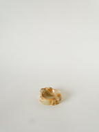 Vide-Poche En Albâtre, Forme Trèfle, Beige Et Marron, 1970