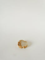 Vide-Poche En Albâtre, Forme Trèfle, Beige Et Marron, 1970