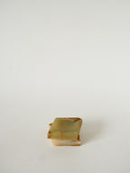Vide-Poche En Onyx, Forme Carreau, Vert Et Marron, 1970