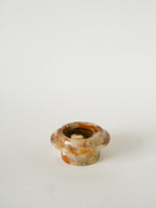 Boîte En Onyx, Forme Ronde, Beige, Design, 1970 - 9 X 7 Cm