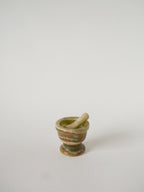 Petit Mortier En Onyx, Vert Et Marron, 1970