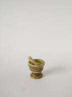 Petit Mortier En Onyx, Vert Et Marron, 1970