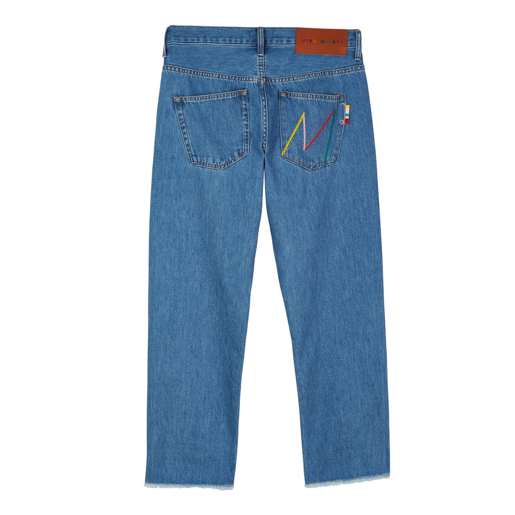 Jean Palm Tree Embroidered