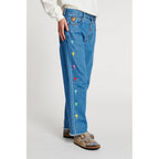 Jean Palm Tree Embroidered