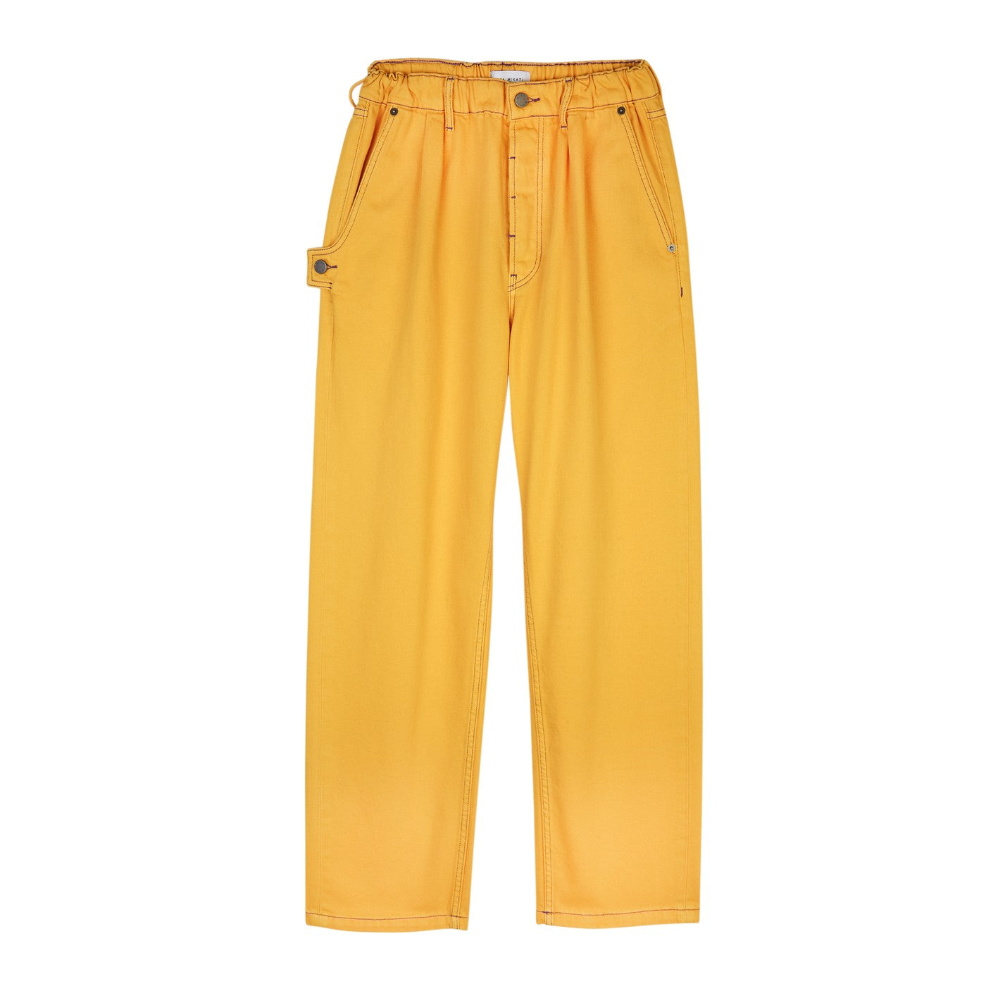 Jean Resin Wash Contrast Stitch Yellow