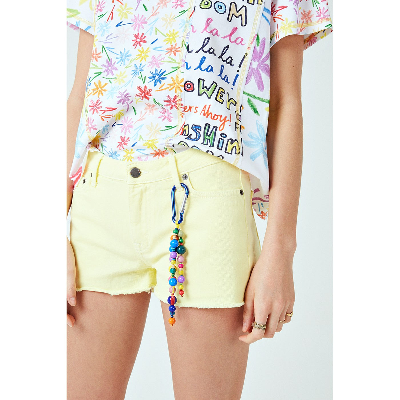 Short Yellow Denim With Keyring