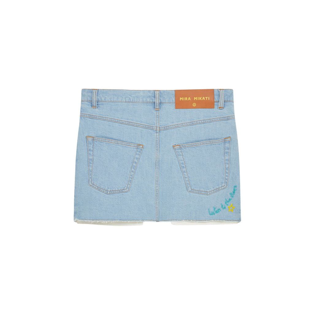 Jupe Beaded Word Denim