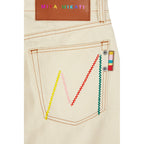 Short Lucky Charm Embroidered Denim