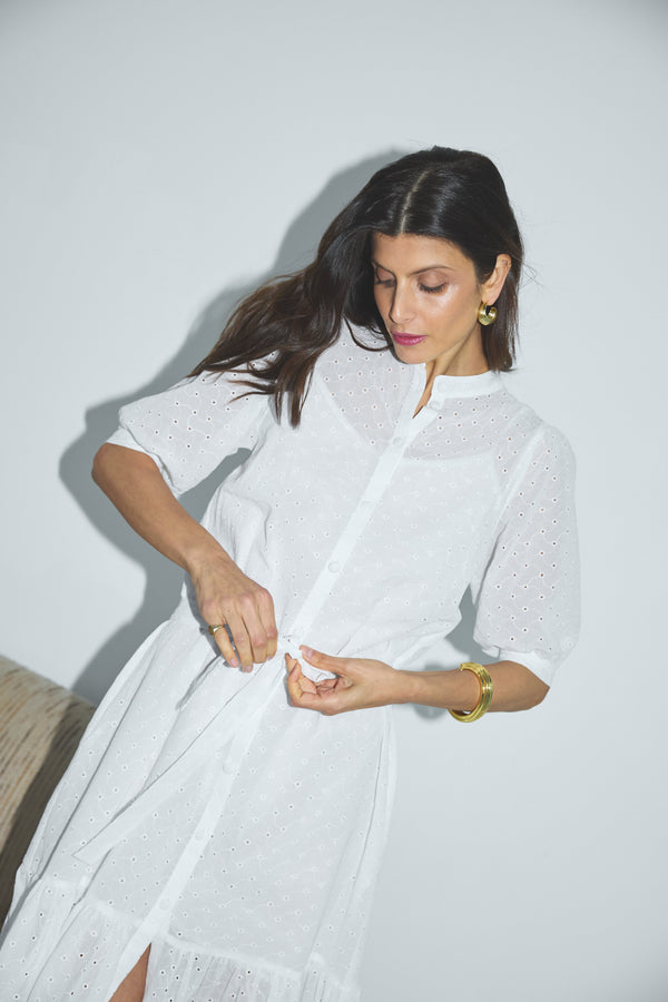 Robe Clemence En Coton Brodé X Donatelle Godart