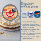 Dr Oetker - Ensemble De 2 Moules À Manqué À Charnière 26 Cm Avec Couvercle De Transport Dr. Oetker Bake And Go - Noir