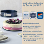 Dr Oetker - Lot De 2 Moules À Gâteaux 28/28 Cm En Acier Dr Oetker Back-Liebe - Bleu