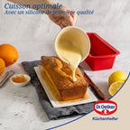 Dr Oetker - Lot De 2 Moules À Gâteaux 24/24 Cm En Silicone Dr Oetker Flexxibel Love - Rouge