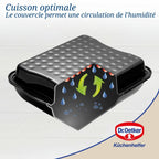 Dr Oetker - Ensemble De 2 Plats À Four Avec Couvercle En Acier Émaillé 42 X 34 Cm Dr. Oetker Back-Idee Kreativ - Noir