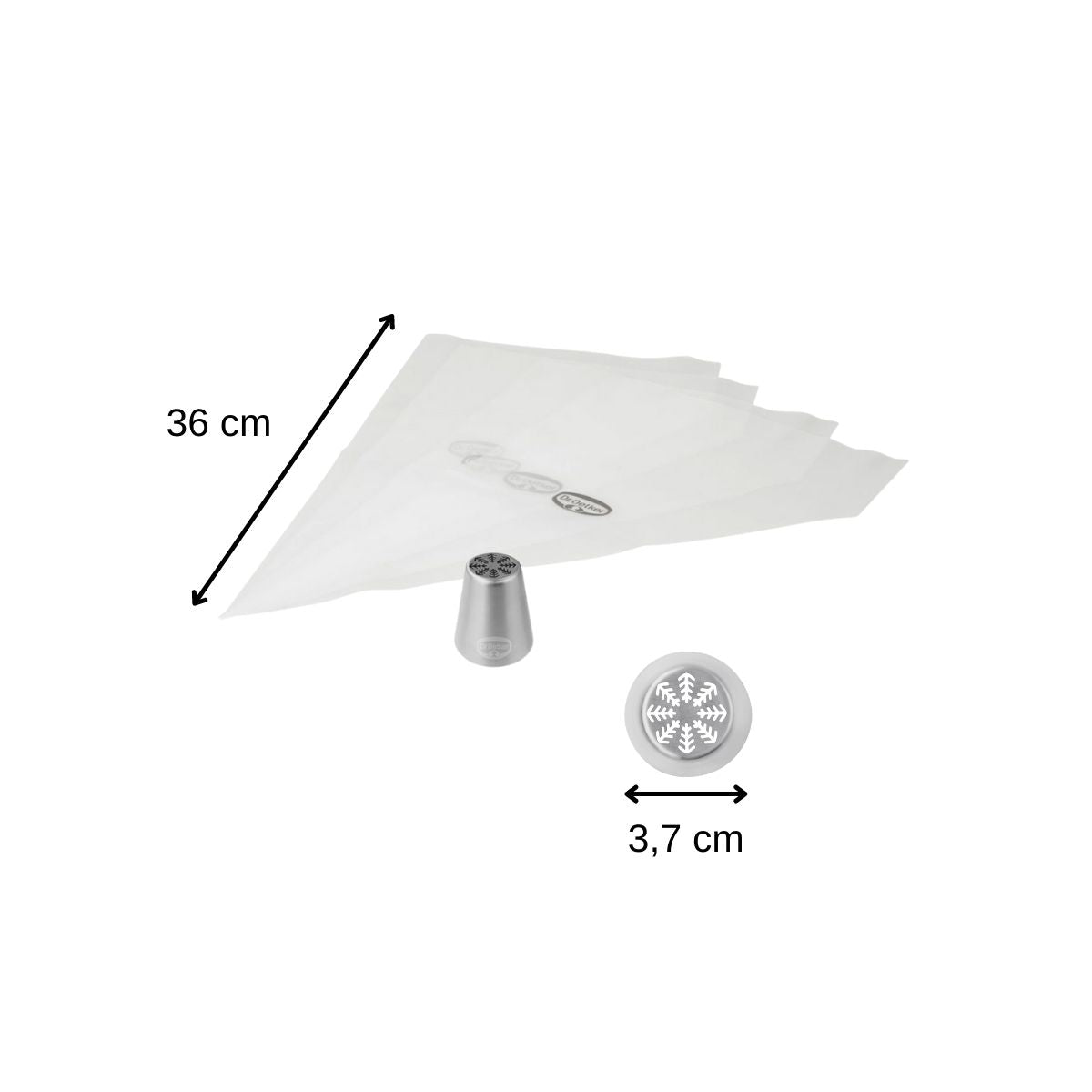 Dr Oetker - Set De 2 Poche À Douilles Professionnelle Inox Dr Oetker Noël - Gris