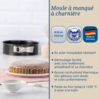 Dr Oetker - Ensemble De 2 Moules À Manqué À Charnière 24 Cm Dr.Oetker Tradition - Noir